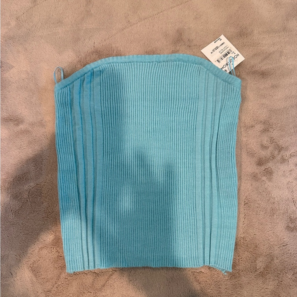 PacSun Teal Ribbed Knit Top
